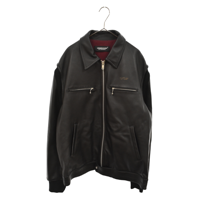 最高の品質の シングルライダース UC2B4211 22AW アンダーカバー UNDERCOVER - UNDERCOVER ジャケット レザー ブラック ライダースジャケット