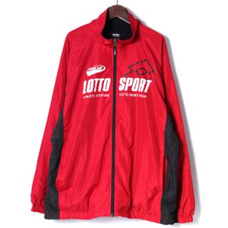 ロット(lotto)のロット ジップアップブルゾン ハイネック ビッグロゴ ジャケット アウター スポーツウェア メンズ LLサイズ レッド lotto(ブルゾン)