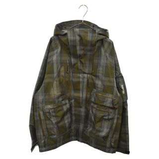 シュプリーム(Supreme)のSUPREME シュプリーム 21AW GORE-TEX Tech Shell Jacket チェック柄ゴアテックスシェルジャケット グリーン(マウンテンパーカー)