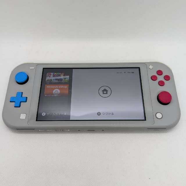 Nintendo Switch(ニンテンドースイッチ)の【中古】Switch Lite ザシアン・ザマゼンタ 本体のみ スティック交換済 エンタメ/ホビーのゲームソフト/ゲーム機本体(家庭用ゲーム機本体)の商品写真