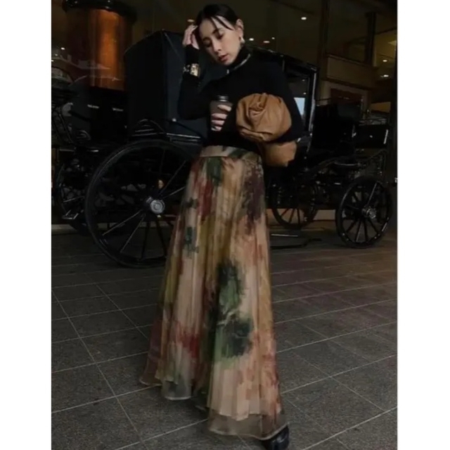 Ameri VINTAGE(アメリヴィンテージ)のNa☆様専用　und willow paint pleats skirt   レディースのスカート(ロングスカート)の商品写真