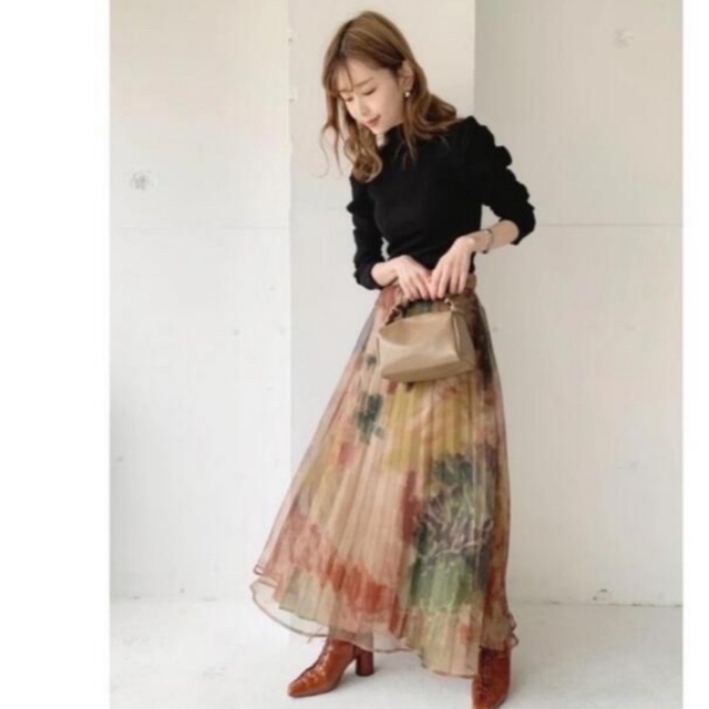 Ameri VINTAGE(アメリヴィンテージ)のNa☆様専用　und willow paint pleats skirt   レディースのスカート(ロングスカート)の商品写真