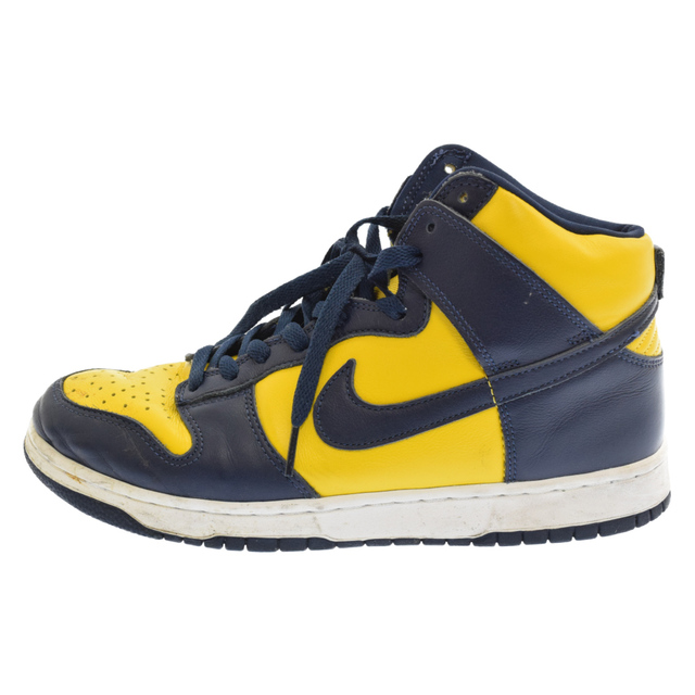 98 NIKE DUNK HI 紺×黄 US9 新品