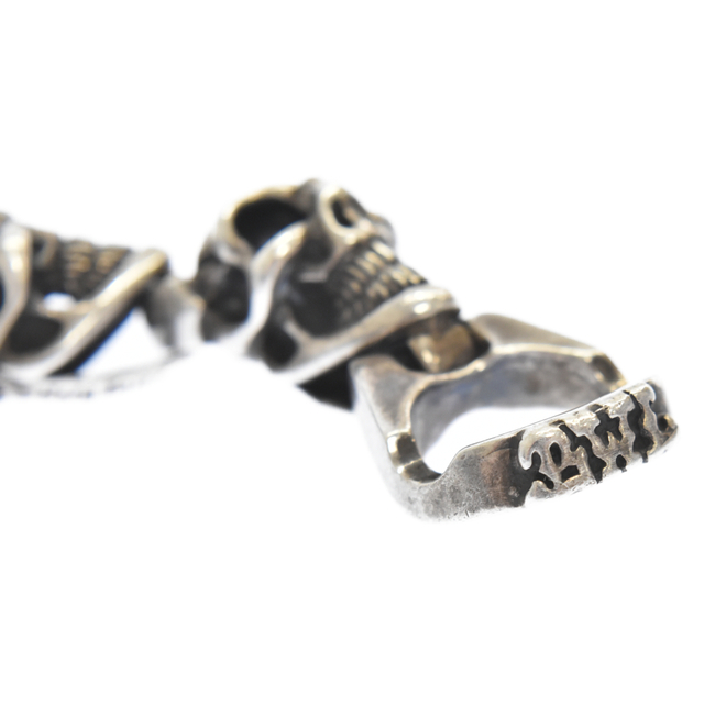 Bill Wall Leather/BWL ビルウォールレザー Good Luck Skull Bracelet グッドラックスカルブレスレット シルバー 3