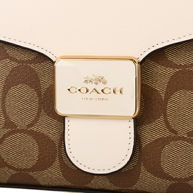 新品 コーチ COACH ショルダーバッグ カラーブロック スネーク エンボスド ペッパー サッチェル カーキ