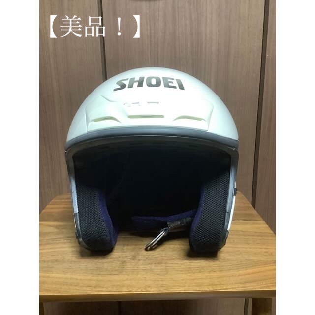 【楽ギフ_包装】 【美品】J-FORCE - SHOEI  ホワイト 初期モデル ヘルメット ジェイフォース ヘルメット+シールド