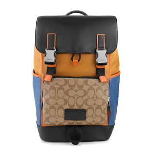 コーチ(COACH)の新品 コーチ COACH リュックサック バックパック イン カラーブロック ブラウン 茶(バッグパック/リュック)