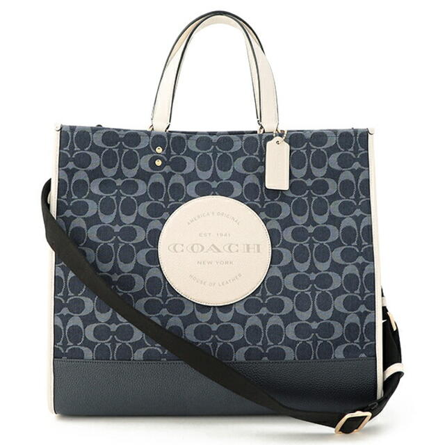 COACH - 新品 コーチ COACH トートバッグ DEMPSEY TOTE 40 ブルー 青の ...