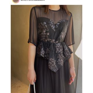 誠実 【アメリヴィンテージ】JACQUARD LAYERED TULLE DRESS | maximise.mu