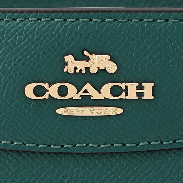 新品未使用品コーチ袋付きCOACHグリーン無地