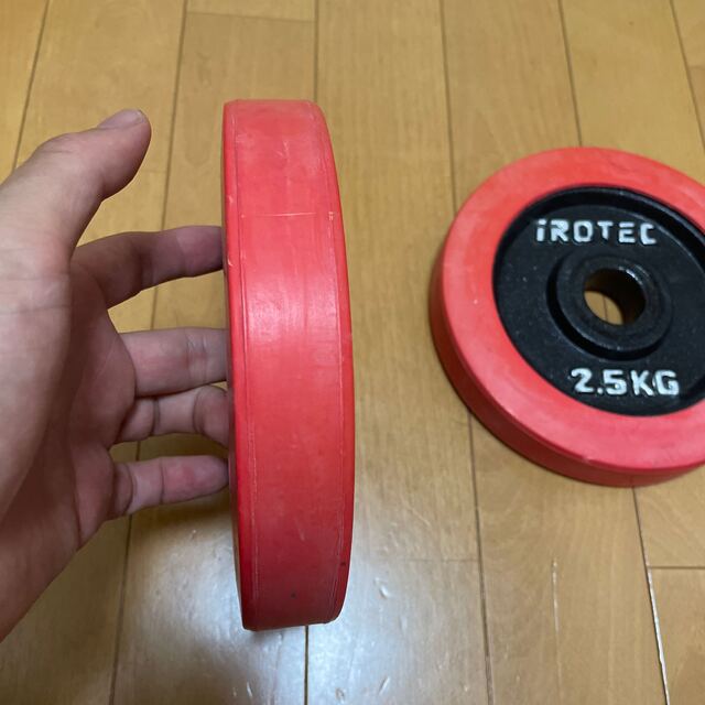 IROTEC　ラバープレート　2.5kg×2個 スポーツ/アウトドアのトレーニング/エクササイズ(トレーニング用品)の商品写真