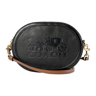 コーチ(COACH)の新品 コーチ COACH ショルダーバッグ エンボス レザー ホースキャリッジ クロスボディ ブラック 黒(ショルダーバッグ)