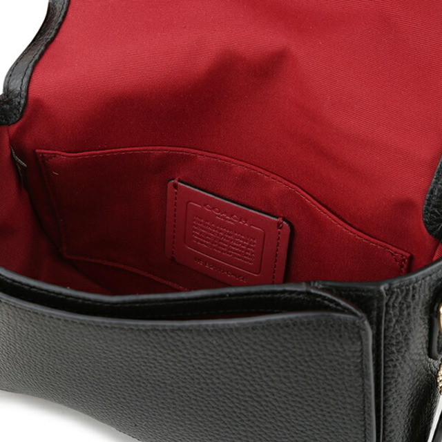 COACH - 新品 コーチ COACH ショルダーバッグ SADDLE BAG ブラック 黒
