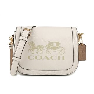 コーチ(COACH)の新品 コーチ COACH ショルダーバッグ SADDLE BAG ホワイト 白(ショルダーバッグ)