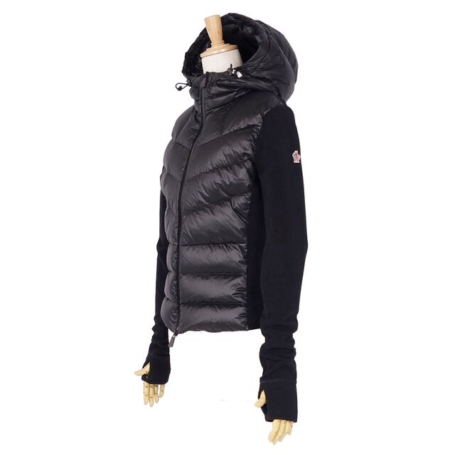 MONCLER(モンクレール)の美品 モンクレール MONCLER ジャケット ダウン CARDIGAN カーディガン ナイロン フリース レディース アウター S ブラック レディースのジャケット/アウター(その他)の商品写真