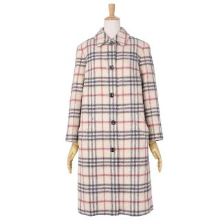 バーバリー(BURBERRY)の極美品 バーバリー ロンドン BURBERRY LONDON コート ステンカラーコート バルマカーンコート ウール チェック レディース アウター 40(M相当) ベージュ(その他)