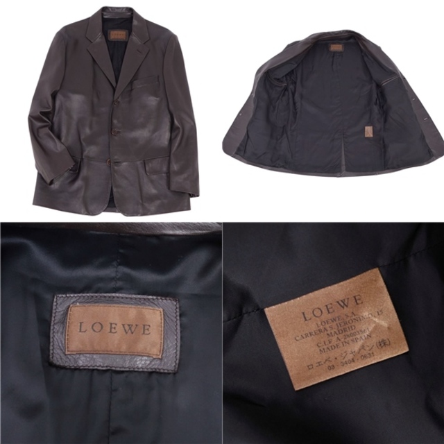LOEWE - 美品 ロエベ LOEWE ジャケット ラムスキン テーラード LOEWE - 美品 ロエベ LOEWE ジャケット ラムスキン テーラード