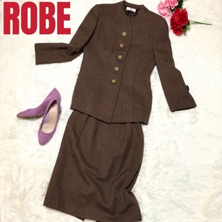 ローブ(ROBE)のROBE ノーカラージャケット セットアップ  スカートスーツ ママスーツ入園式(スーツ)