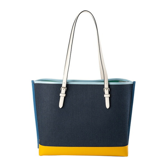 新品 コーチ COACH トートバッグ カラーブロック モリー トート ブルー系