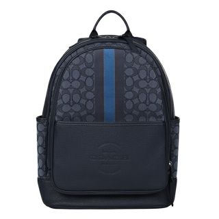 新品 コーチ COACH リュックサック ヴァーシティ ストライプ トンプソン バックパック ブラック 黒 ベージュ