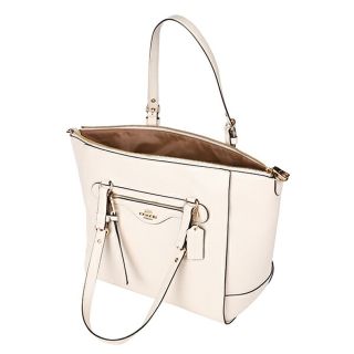 新品 コーチ COACH トートバッグ KLEO CARRYALL ホワイト 白 ゴールド