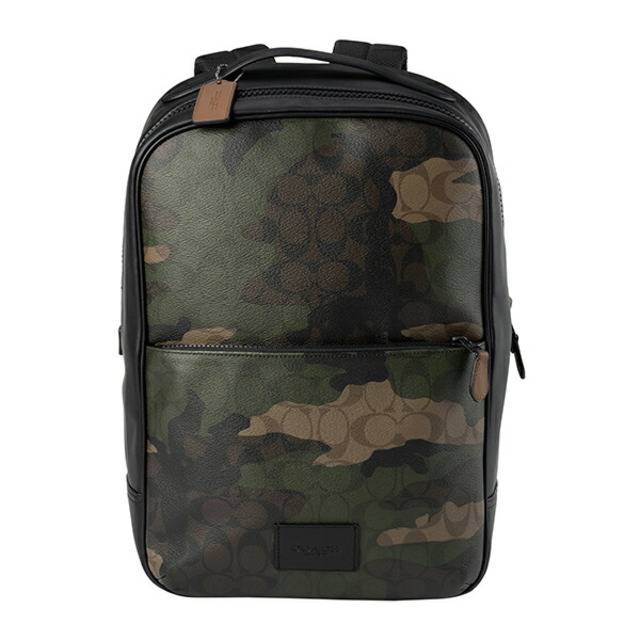 新品 コーチ COACH リュックサック BACKPACK IN SIGNATURE CANVAS WITH CAMO PRINT グリーン 緑