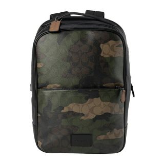 コーチ(COACH)の新品 コーチ COACH リュックサック BACKPACK IN SIGNATURE CANVAS WITH CAMO PRINT グリーン 緑(バッグパック/リュック)