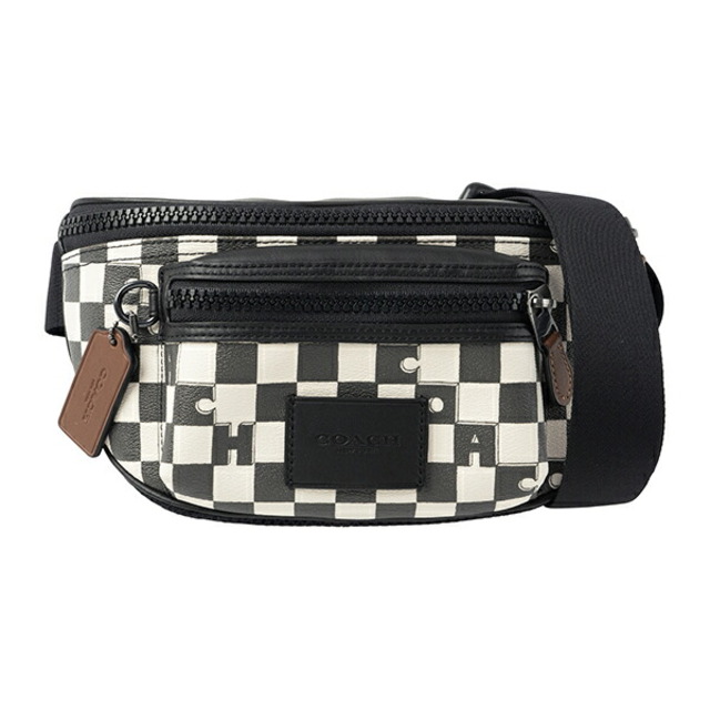 新品 コーチ COACH ウエストバッグ・ボディバッグ BELT BAG WITH CHECKER PRINT ホワイト 白