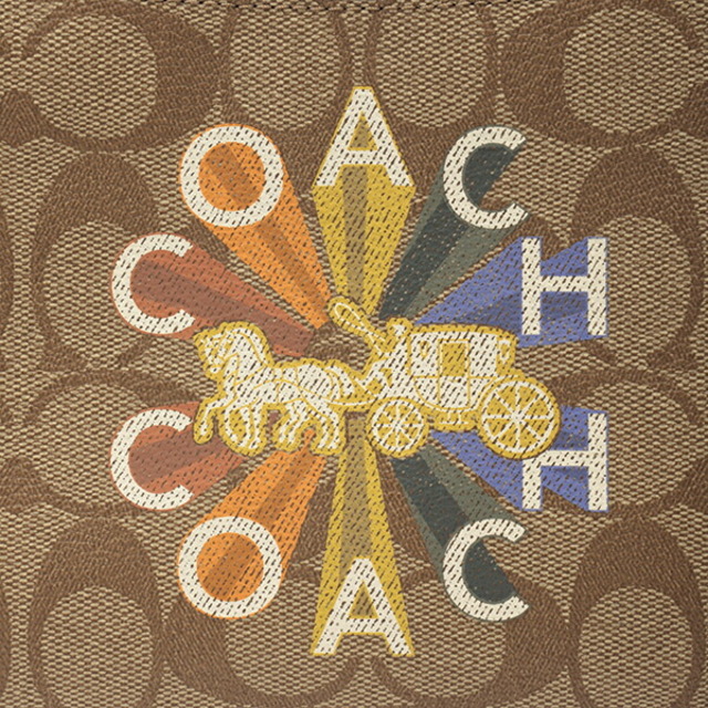 新品 コーチ COACH ショルダーバッグ ラディアル レインボー ジェスバゲット ブラウン 茶 6