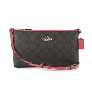 コーチ(COACH)の新品 コーチ COACH ショルダーバッグ ジップトップクロスボディ ブラウン 茶(ショルダーバッグ)