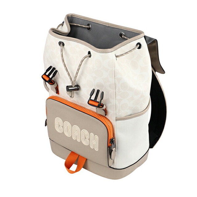 COACH(コーチ)の新品 コーチ COACH リュックサック COLORBLOCK TRACK BACKPACK ベージュ レディースのバッグ(リュック/バックパック)の商品写真