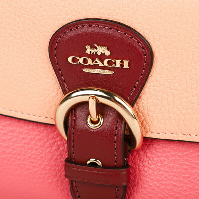 COACH(コーチ)の新品 コーチ COACH ショルダーバッグ クリオ トップハンドル クロスボディ ピンク ベージュ ゴールド レディースのバッグ(ショルダーバッグ)の商品写真