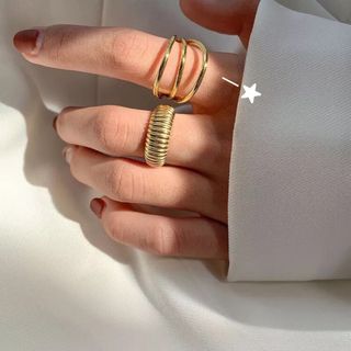 ドゥーズィエムクラス(DEUXIEME CLASSE)の【新品】three-layered ring / gold(リング(指輪))