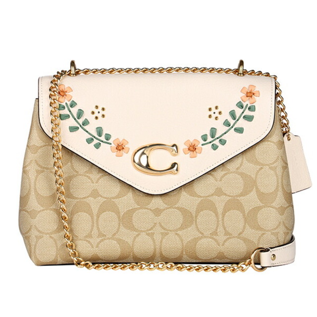 COACH(コーチ)の新品 コーチ COACH ショルダーバッグ TAMMIE SHOULDER BAG ベージュ ホワイト ゴールド レディースのバッグ(ショルダーバッグ)の商品写真