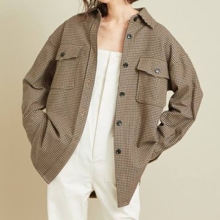 【人気Ｌ】ビューティー＆ユース　シンプルシャツジャケット　美品　黒　E967