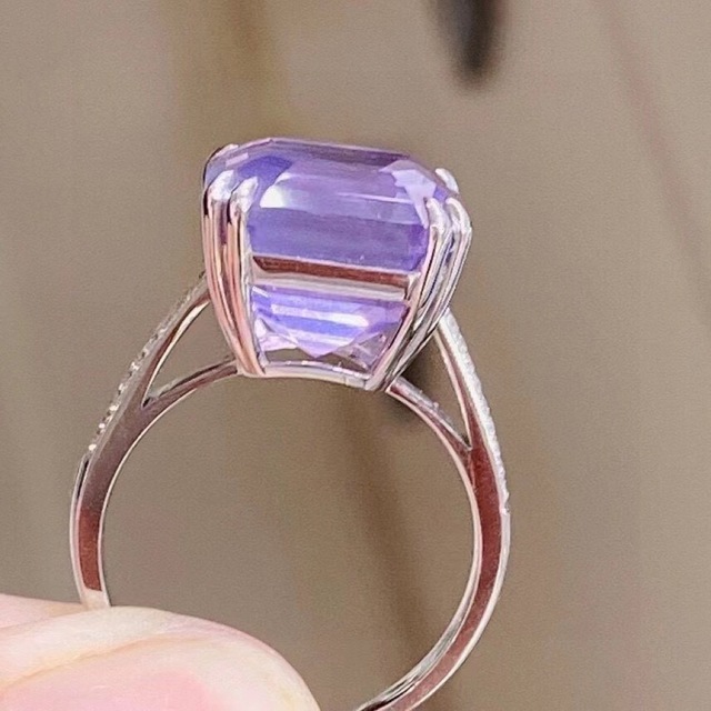 ⭐天然 アメジストダイヤ リング k18 9.0ct