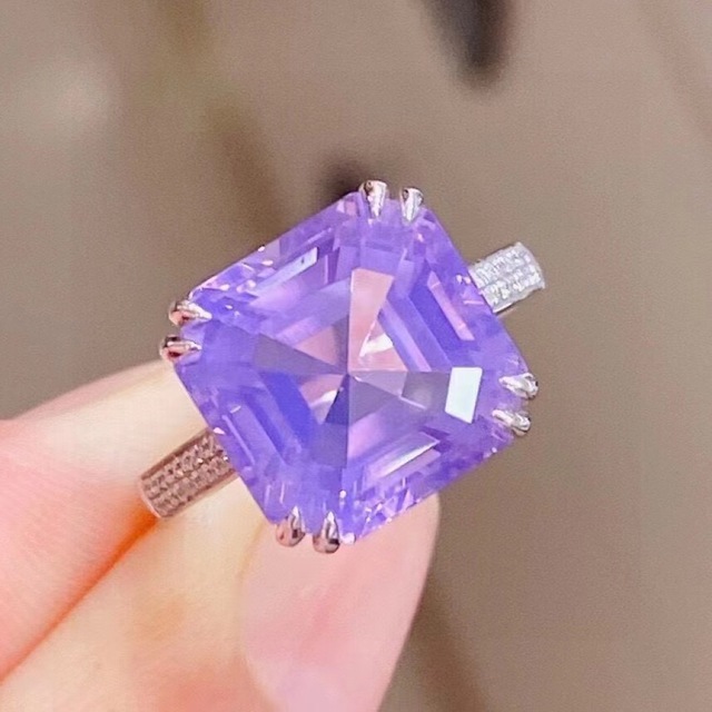 ⭐天然 アメジストダイヤ リング k18 9.0ct