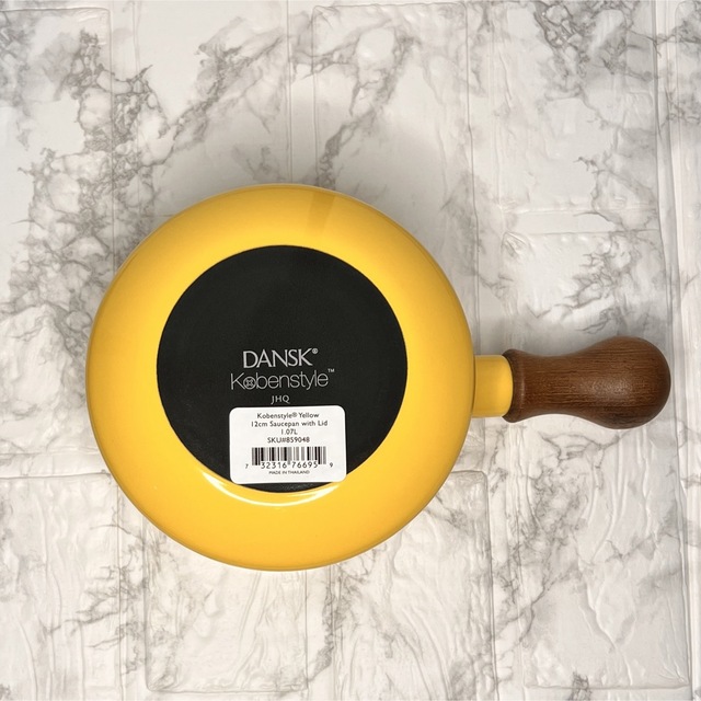 DANSK(ダンスク)の【DANSK】  13センチ　お鍋　片手鍋　イエロー1Qt インテリア/住まい/日用品のキッチン/食器(鍋/フライパン)の商品写真