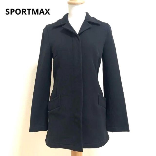 極美品✨SPORTMAX スポーツマックス ブラック ジャケット ファスナー 黒-