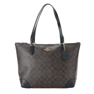 コーチ(COACH)の新品 コーチ COACH トートバッグ ZIP TOP TOTE ブラウン(トートバッグ)