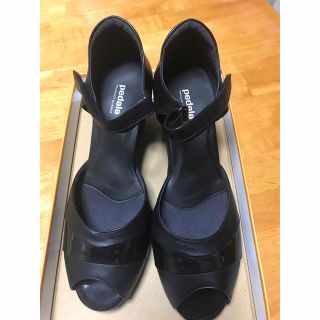 アシックス(asics)の[美品]Pedela 黒パンプス23.5(ハイヒール/パンプス)