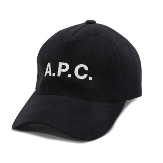 B1721/ A.P.C. ロゴ キャップ コットン キャンバス ネイビー