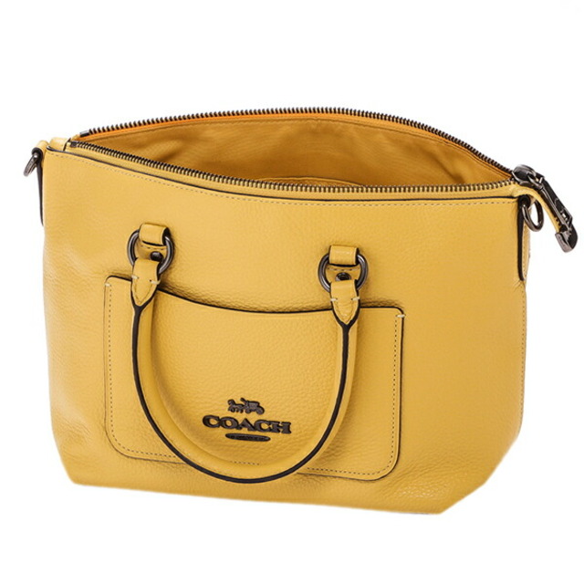 COACH(コーチ)の新品 コーチ COACH ハンドバッグ ミニ エマ サッチェル イエロー系 黄色 レディースのバッグ(ハンドバッグ)の商品写真