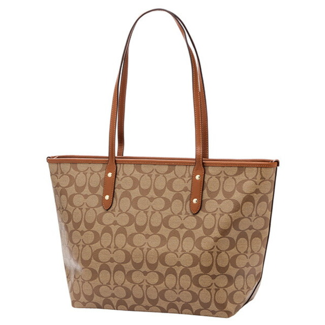 COACH - 新品 コーチ COACH トートバッグ CITY ZIP TOTEBAG カーキの