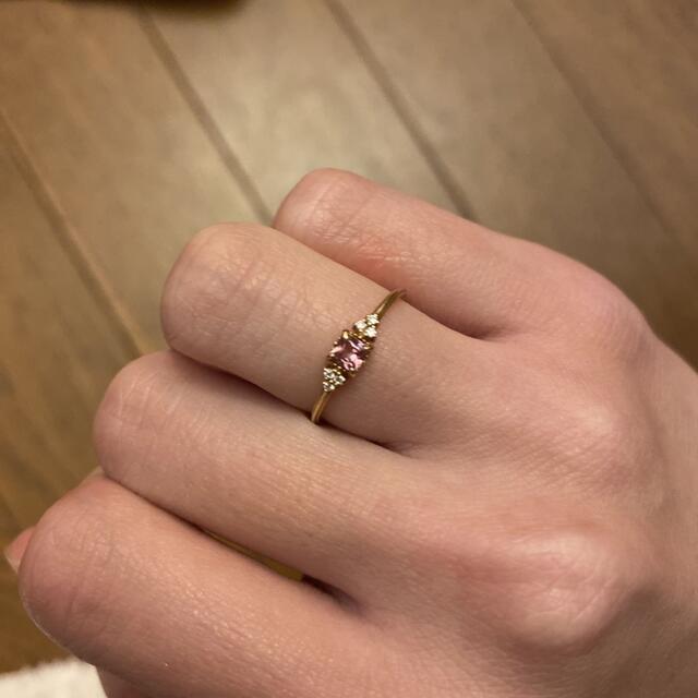 ノワールドプーペ K10 Lucia シャンパンガーネット×CZ リング