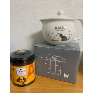 カルディ(KALDI)のKALDI ネコの日 紅茶 茶葉 ティーポット(食器)