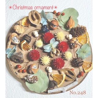 No.248❇︎ナチュラルオーナメント❇︎クリスマスカラー❇︎木の実 (各種パーツ)