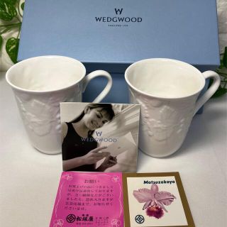 ウェッジウッド(WEDGWOOD)の未使用　ウェッジウッド　ストロベリー&バイン　マグカップ　ペア　1988 黒壺(グラス/カップ)