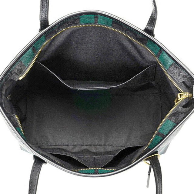 新品 コーチ COACH トートバッグ ジップ トート グリーン 緑