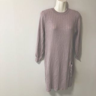 ウィルセレクション(WILLSELECTION)のウィルセレクション　ニットワンピース　くすみピンク　美品(ミニワンピース)